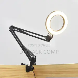 LED Adjustable Magnifier Desk Light With Clamp-8x