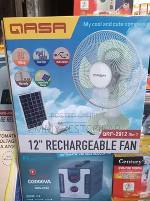 12 Inches Gasa Solar Rechargeable Fan