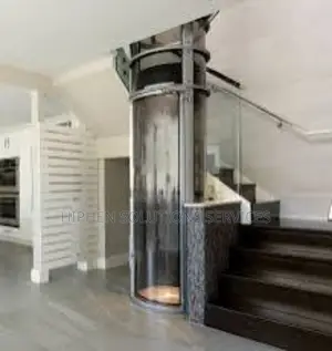 2 Floors Indoor Lift With Walls Around Hydraulic Lift