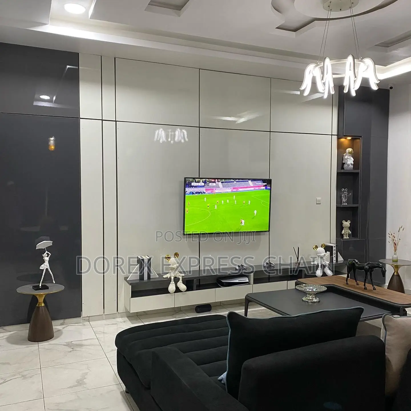 Tv Console With Wall Cladding