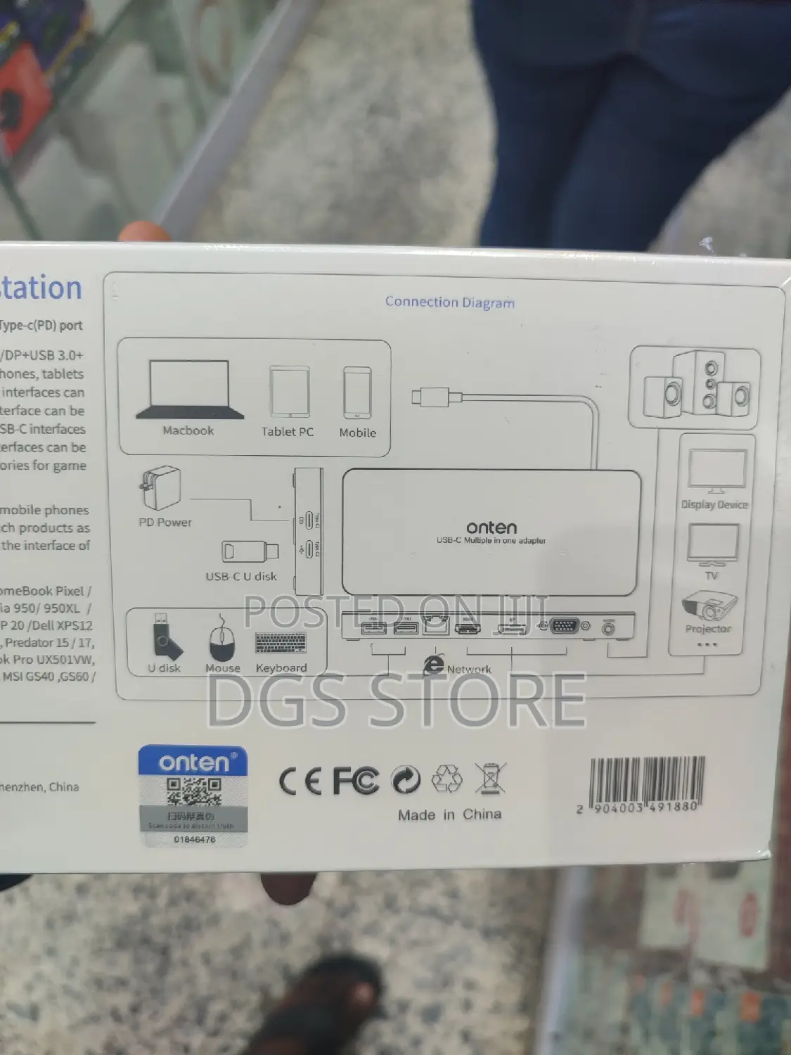 Onten OTN 91885 Type C Multi Function Dock Station