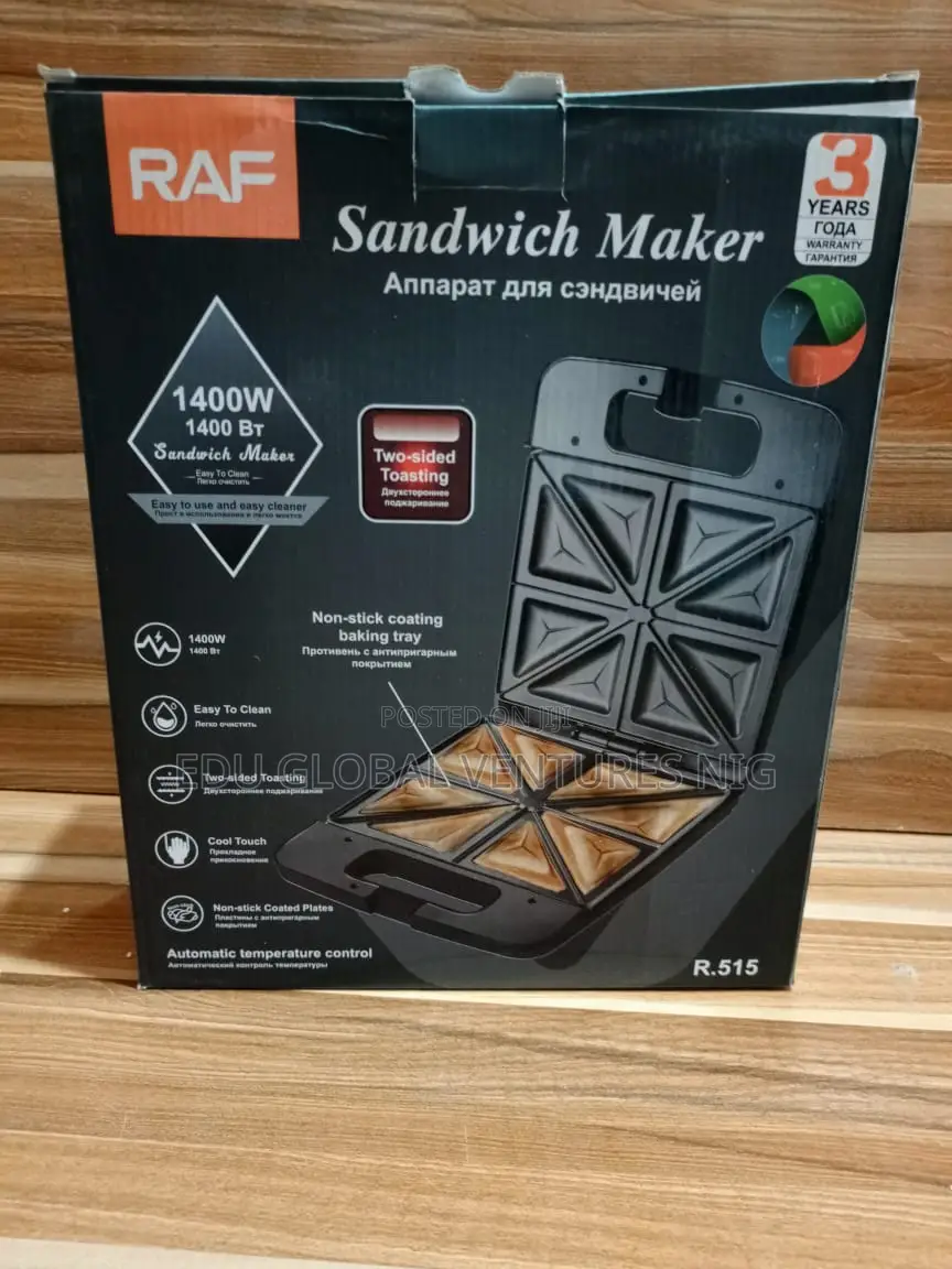RAF 4 (Four) Portion Sandwich Toaster 1400watts.
