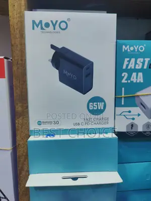 Moyo 65W Power Adapter for Phones, Speaker, Laptop, Others