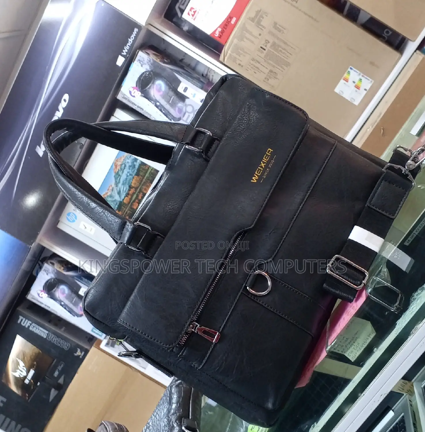 Weixier Leather Laptop Bag