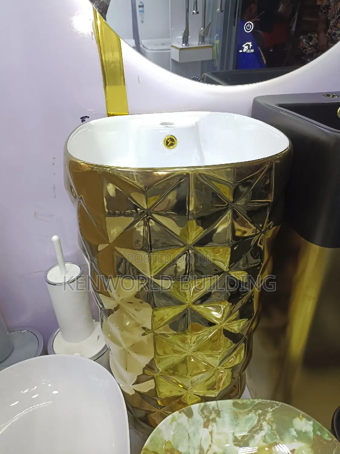 Gold Colour Standing Basin