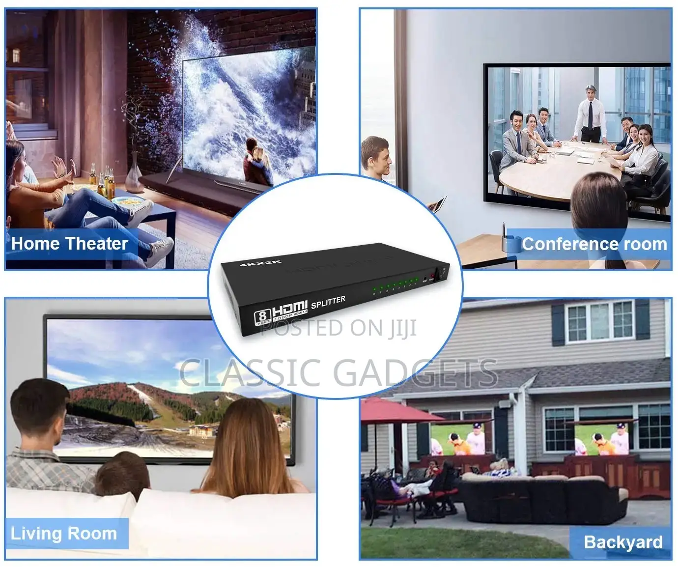 * 3D 1*8 Port Hdmi Splitter