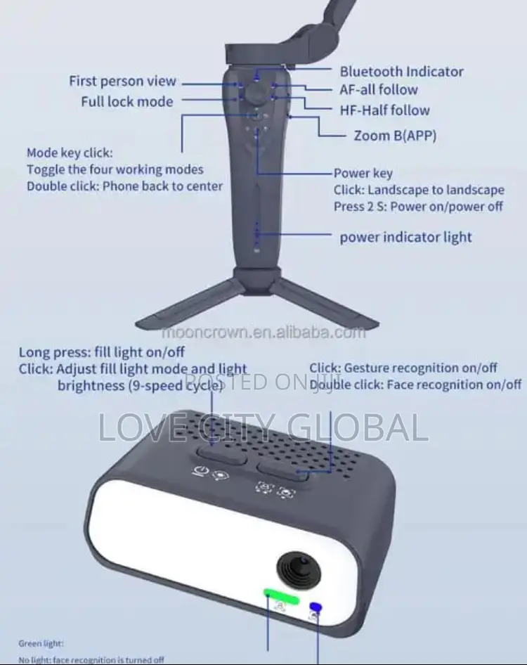 Artificial Intelligence Face Trackin Three-Axis Phone Gimbal