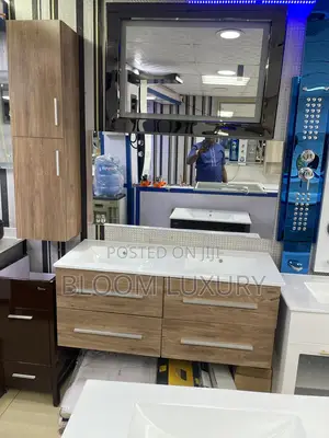 Brown Cabinet With LED Mirror