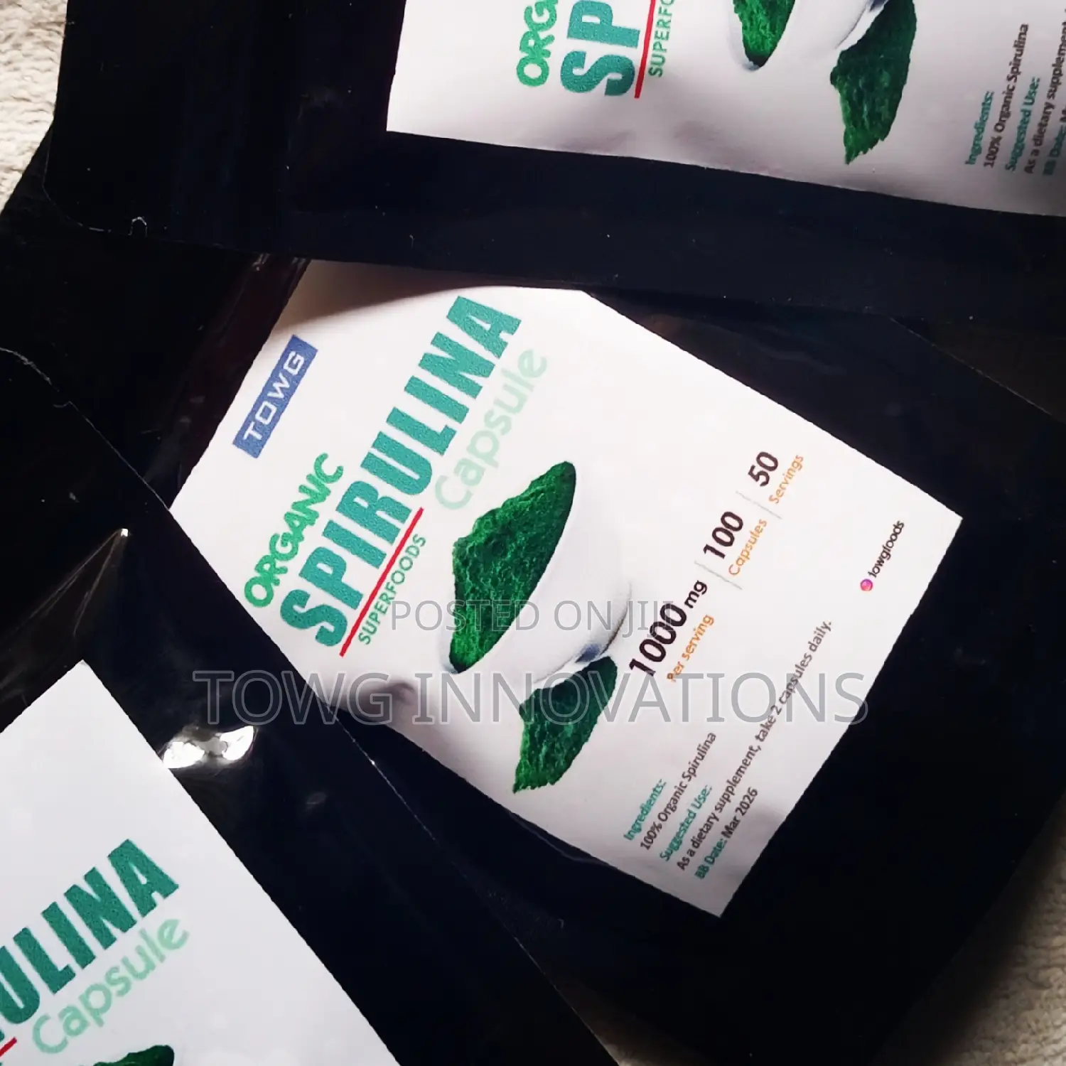 Organic Spirulina 100 Capsules