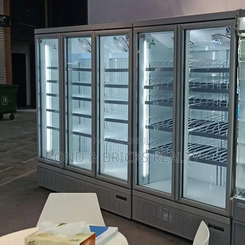 Five Doors Standing Display Chiller Refrigerator