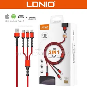 Photo - Ldnio 3.4A 3 in 1 Fast Charging Cable 1.2m Cable