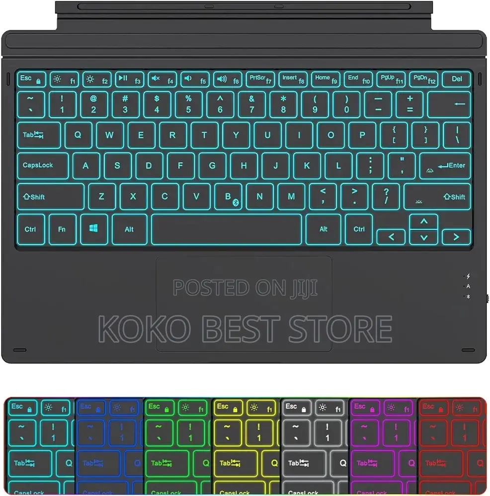 Backlit Bluetooth Keyboard for Surface Pro 7/7+/6/5/4