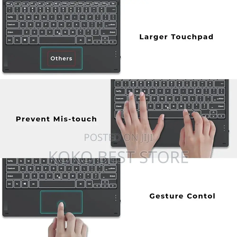 Backlit Bluetooth Keyboard for Surface Pro 7/7+/6/5/4
