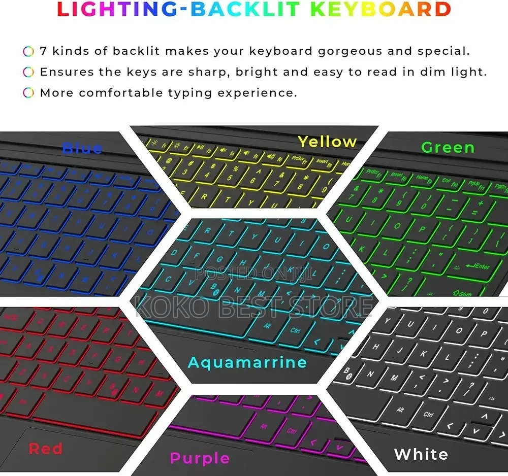 Backlit Bluetooth Keyboard for Surface Pro 7/7+/6/5/4