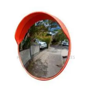 Outdoor Convex Traffic Mirror Black Diameter 45 Cm