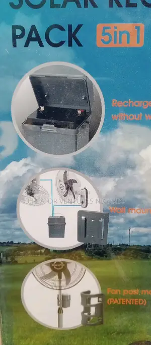 Duravolt Dc/Ac Rechargable Standing Fan 18",With Power Pack