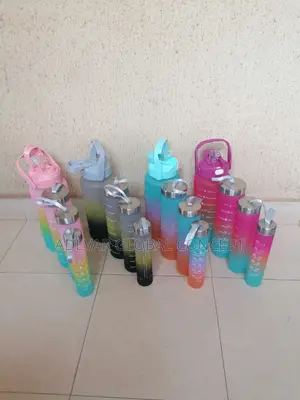 4 in 1 Motivational Water Bottles (Different Colors)