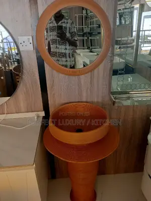Ceramic Wash Hand Basin With Mirror