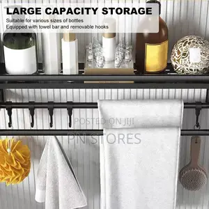 Bathroom Rack Wall-Mounted Towel Rack- Double Layer - 60cm