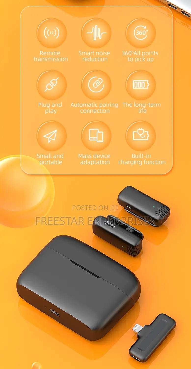 Wireless Lapel Mic. iPhone Mic Power Case. iPhone Type C.