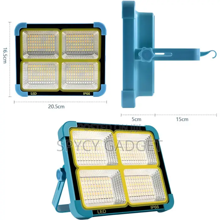 100W Solar Flashlight With Power Bank