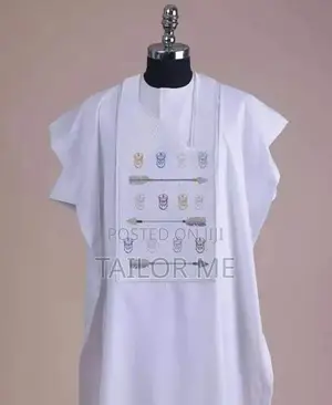 Agbada Design With Monogram Embroidery