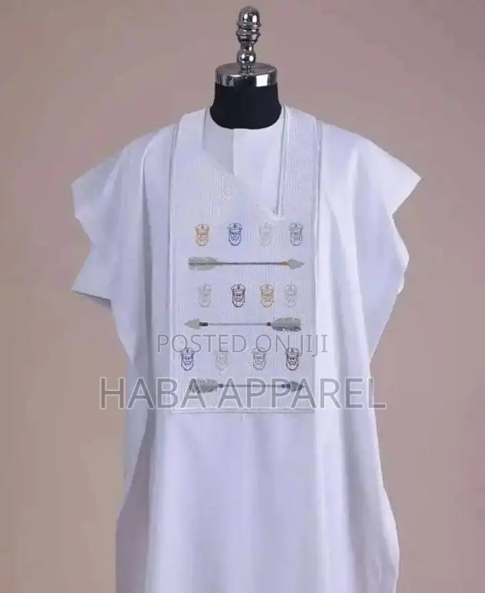 Agbada Design With Monogram Embroidery