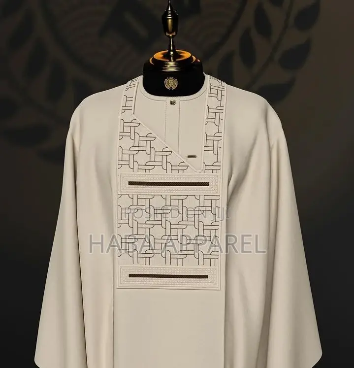 Agbada Design With Monogram Embroidery