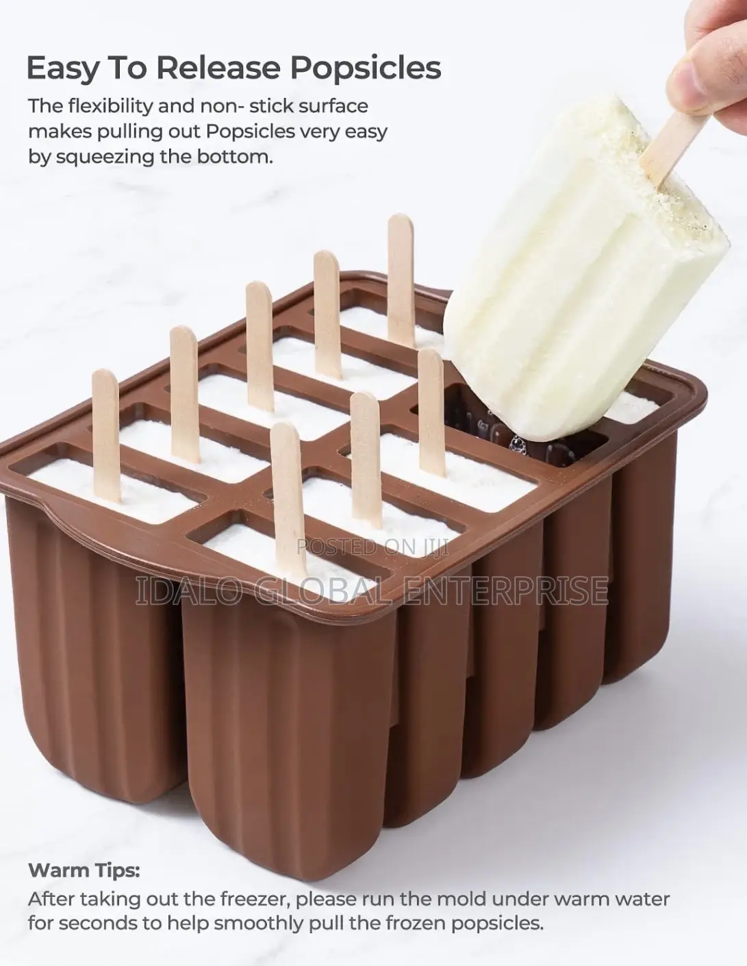 Silicone Popsicle Mould - 10 Grid