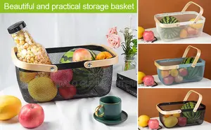 Mesh Storage Basket With Two Handles