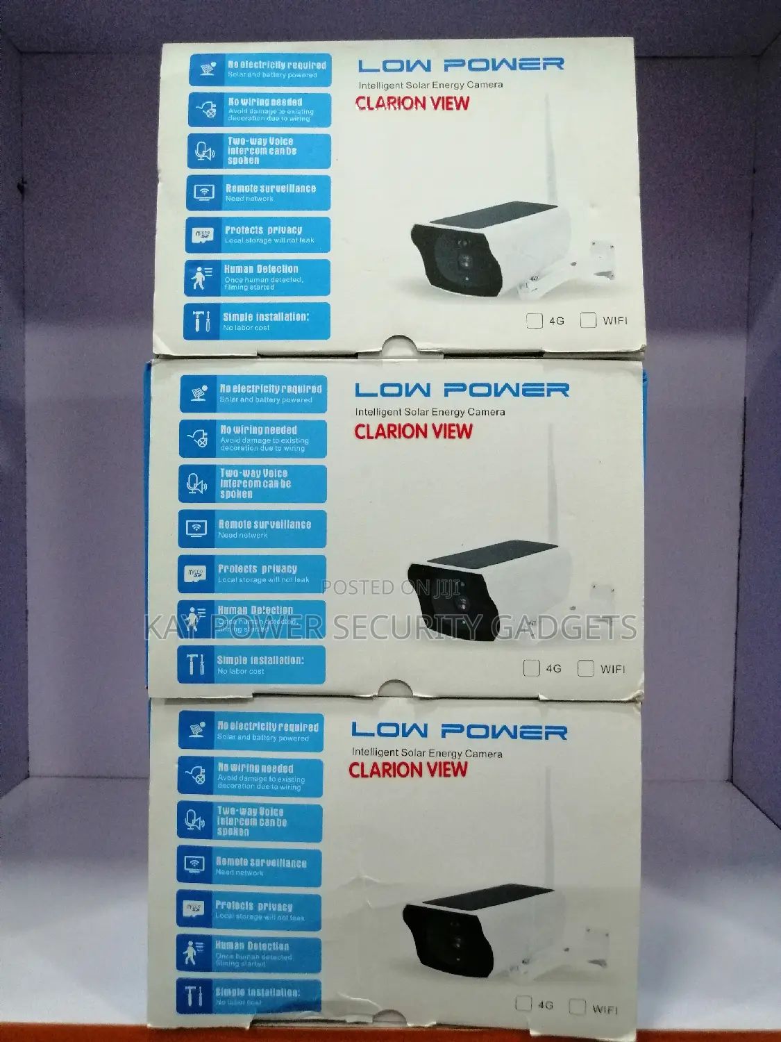 Low Power Wifi Solar Camera 3pcs