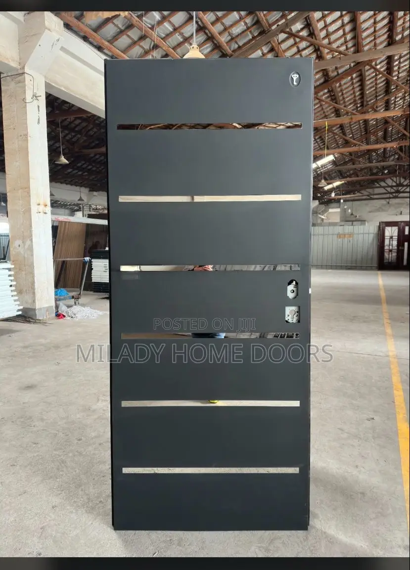 3ft Israeli Security Door Gray