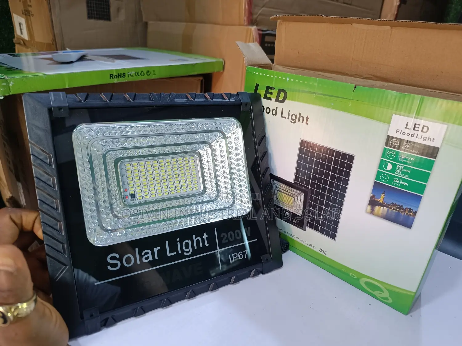 Led Floodlight 200w Ip65 With Solar Panel