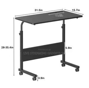 Adjustable Height Laptop or Streaming Desk 80cm
