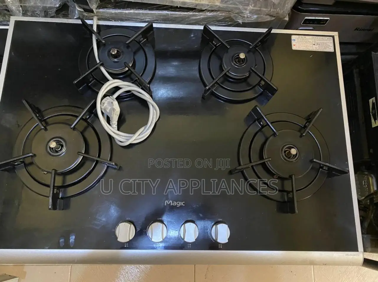 Glass Four Burner Cooking Gas With Sensor