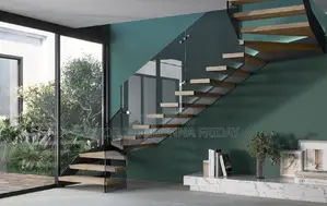 Modern Staircase With Gray