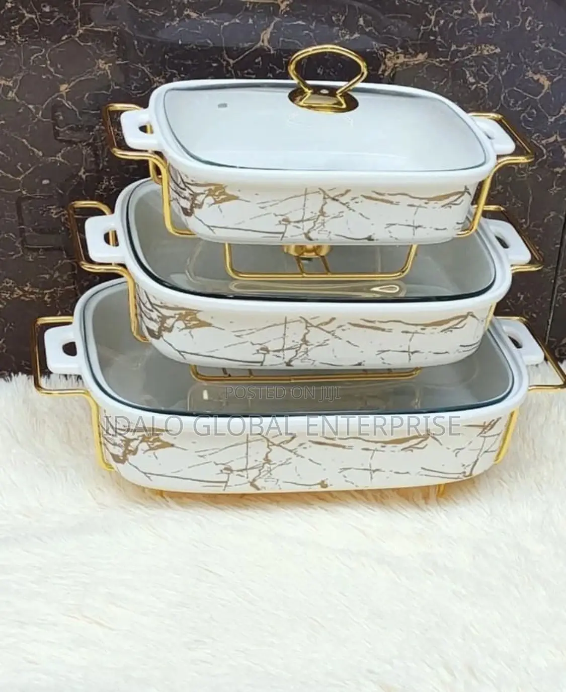 Ceramic Serving Dish (3pcs Chaffing Dish)