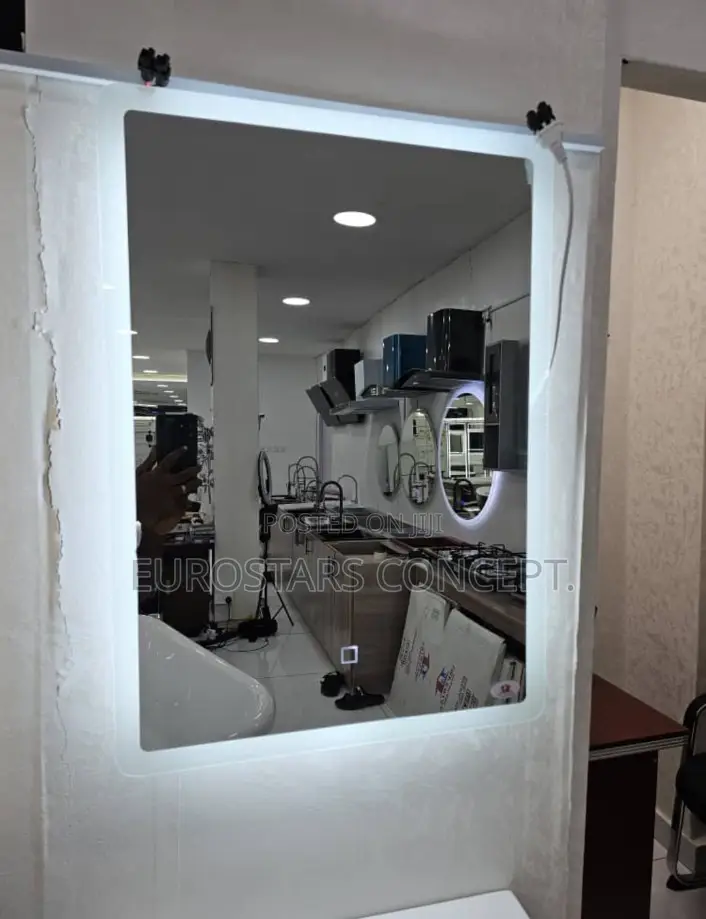 Square Mirror With LED Lights