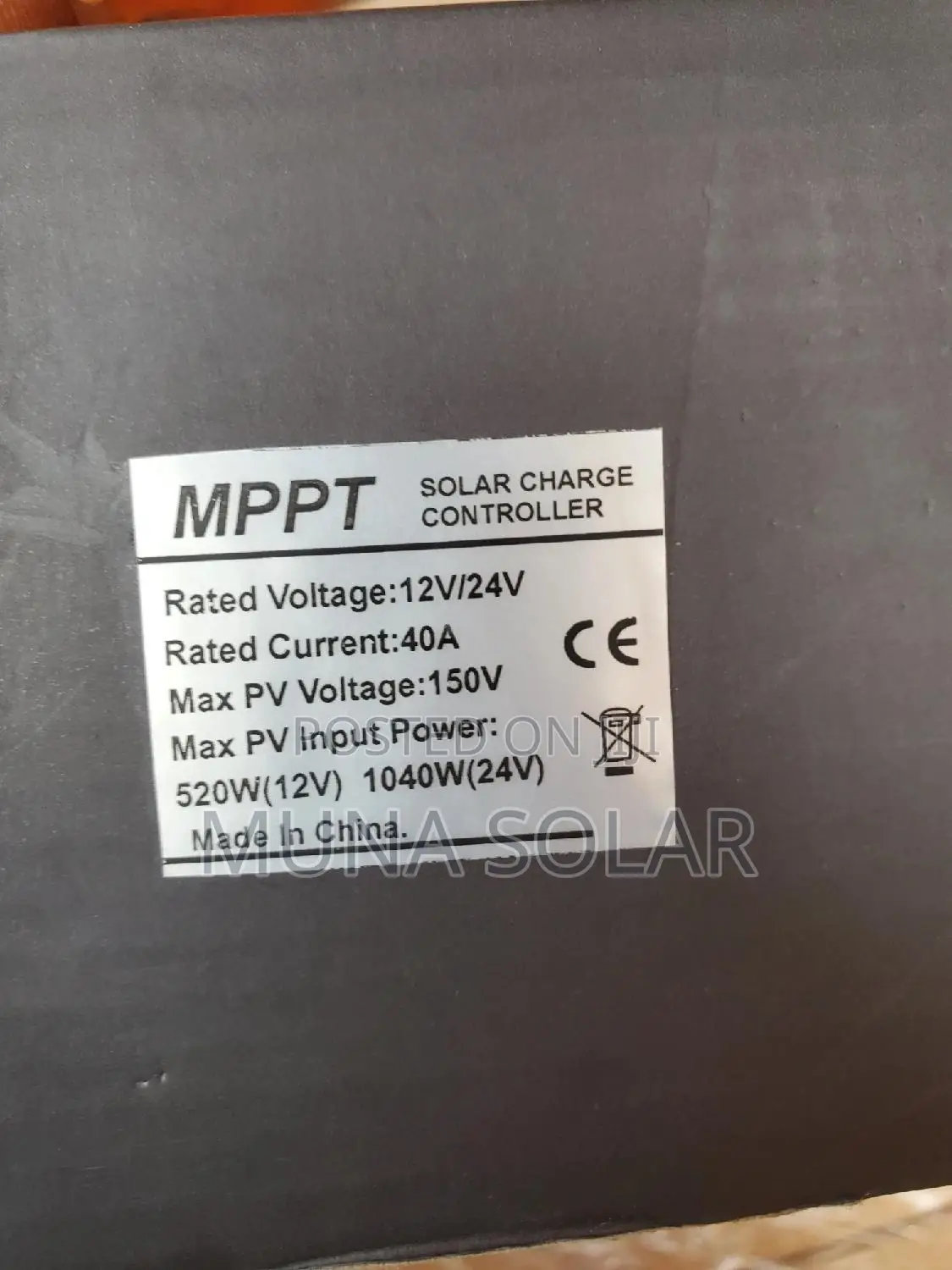 40ah MPPT Charge Controller 12v 24v