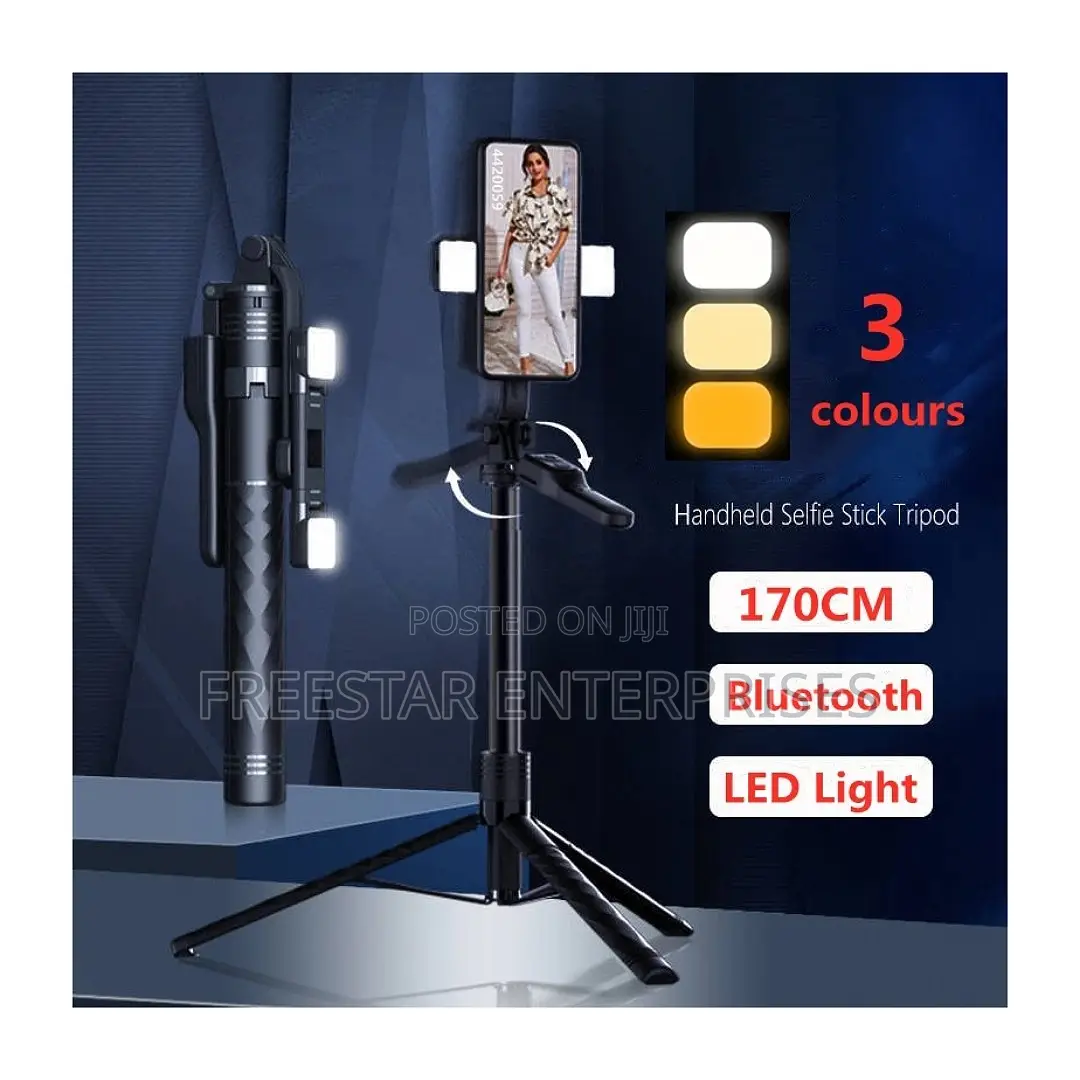 LONG Tripod Flashlight Remote. Selfie Stick.