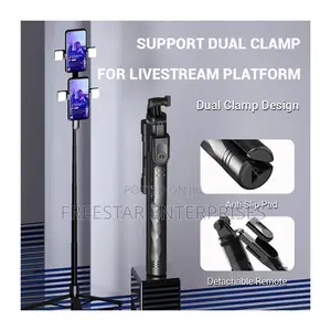 LONG Tripod Flashlight Remote. Selfie Stick.