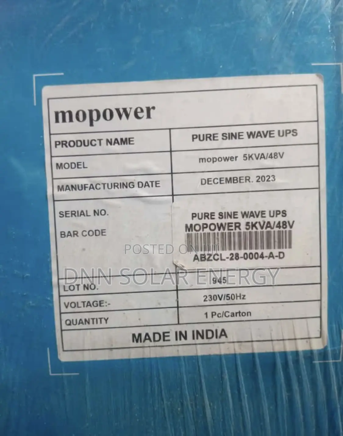 Mo Power Inverter 5kva 48v