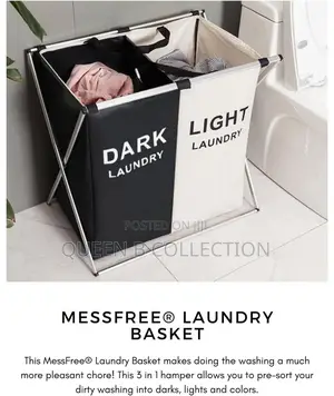 2 Compartment Laundry Basket