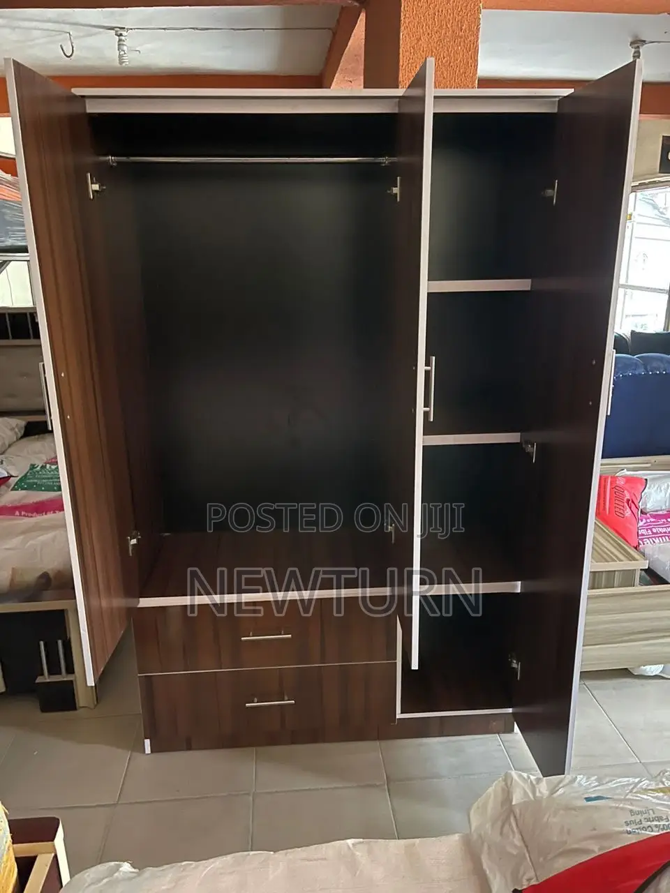 3 Doors Wardrobe With Drawers.