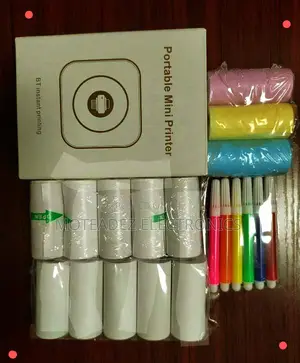 Portable Mini Bluetooth Printer With Rolls of Printing Paper