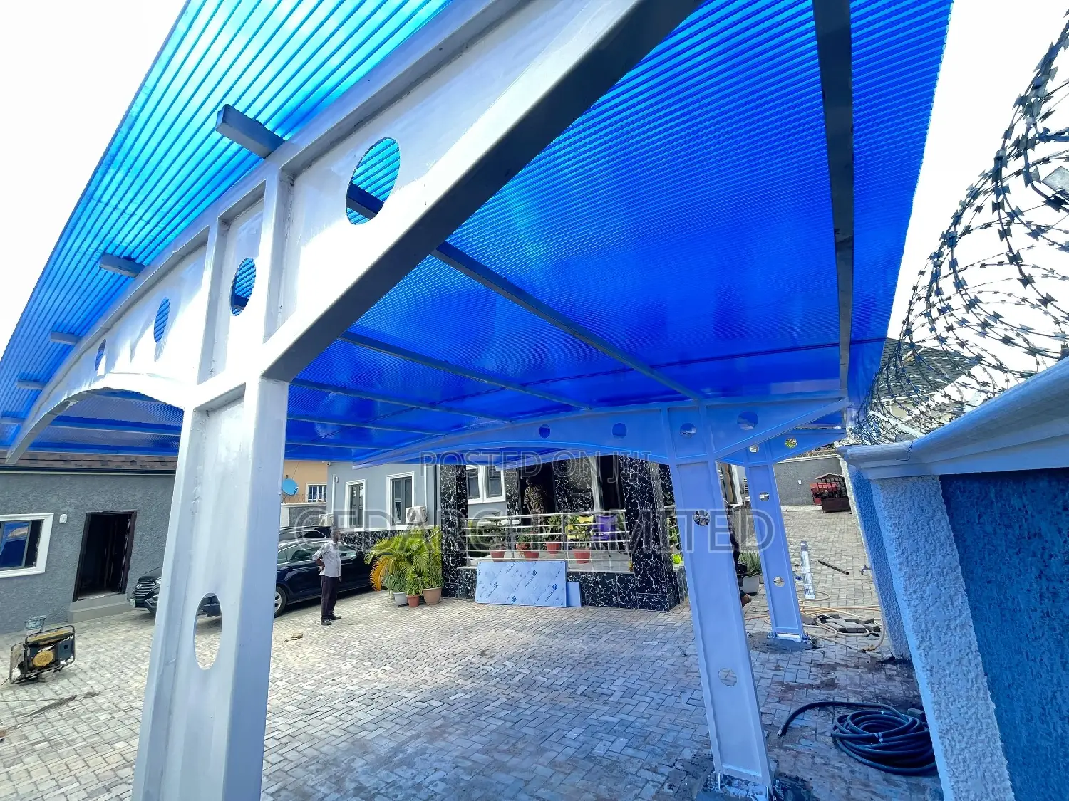 Blue Multilayer Dubai Quality Skylight Carport Cool Cover