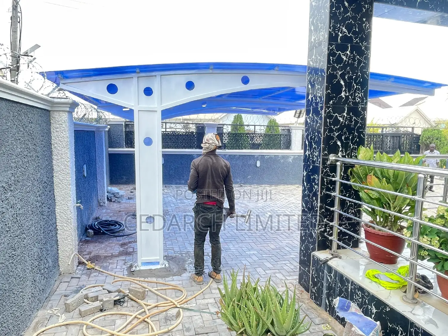 Blue Multilayer Dubai Quality Skylight Carport Cool Cover