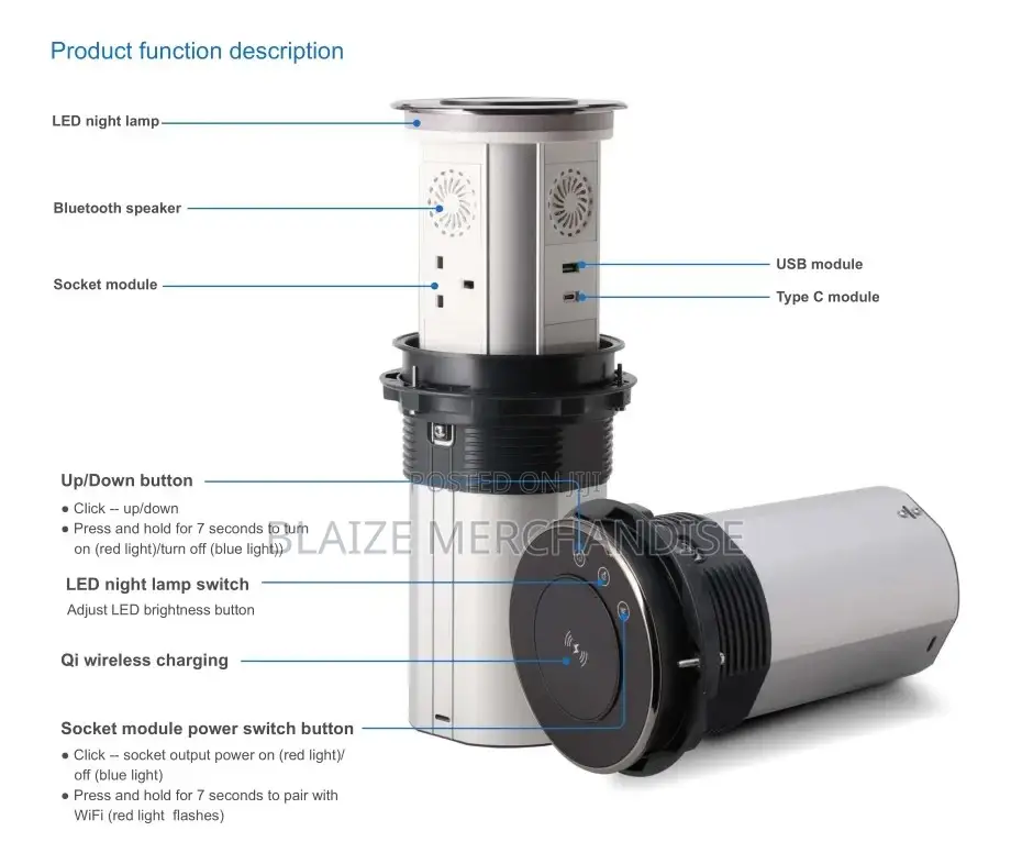Wifi Smart Motorized Automatic Socket Wireless Charging