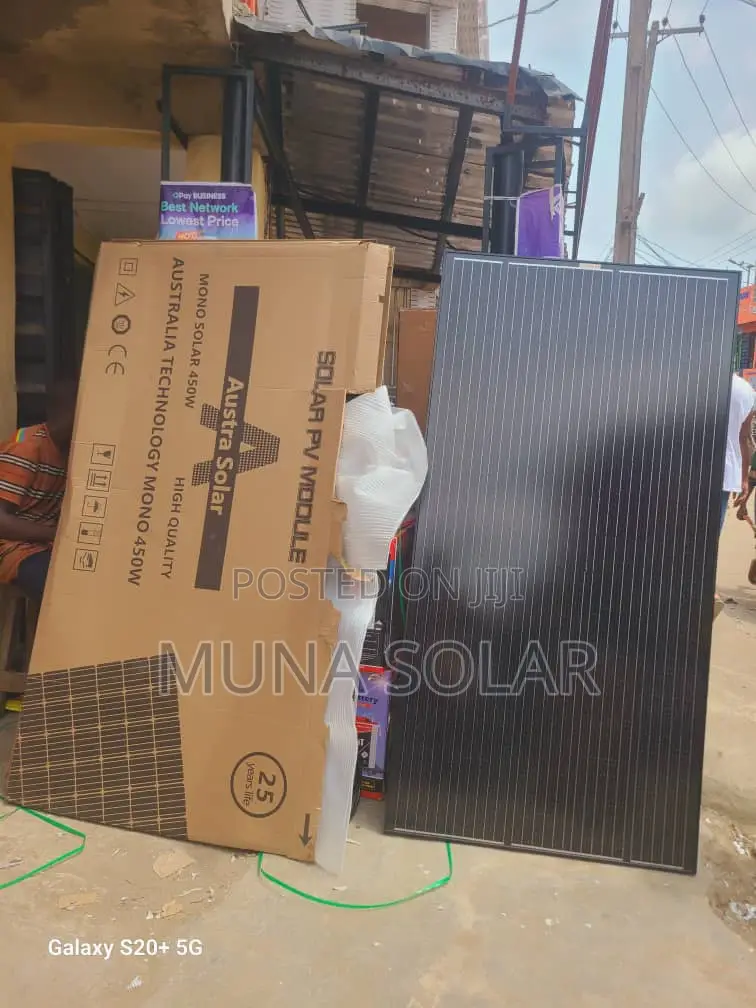 450watts All Black Austra Solar Panel