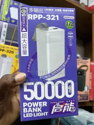 Remax 50000mah RPP-321 - 2xusb + Type C - Pd 20w Qc 22,5w